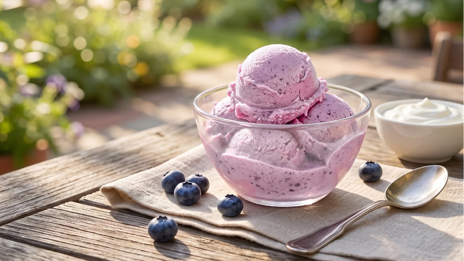 Blueberry Frozen Yogurt Recipe with Greek Yogurt | Kitchen Mama