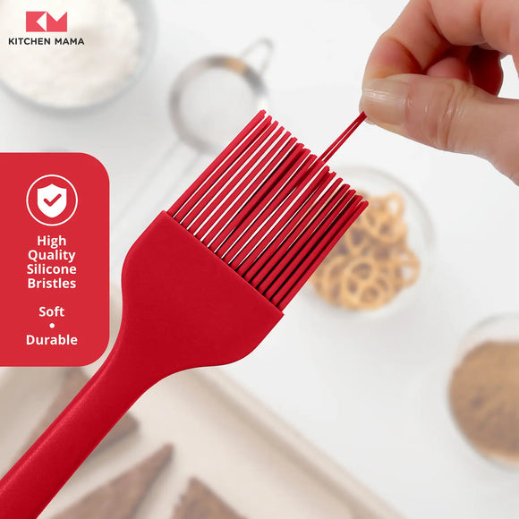 Pincel de silicona para repostería Kitchen Mama (juego de 2), rojo, SP0120-R, alta calidad