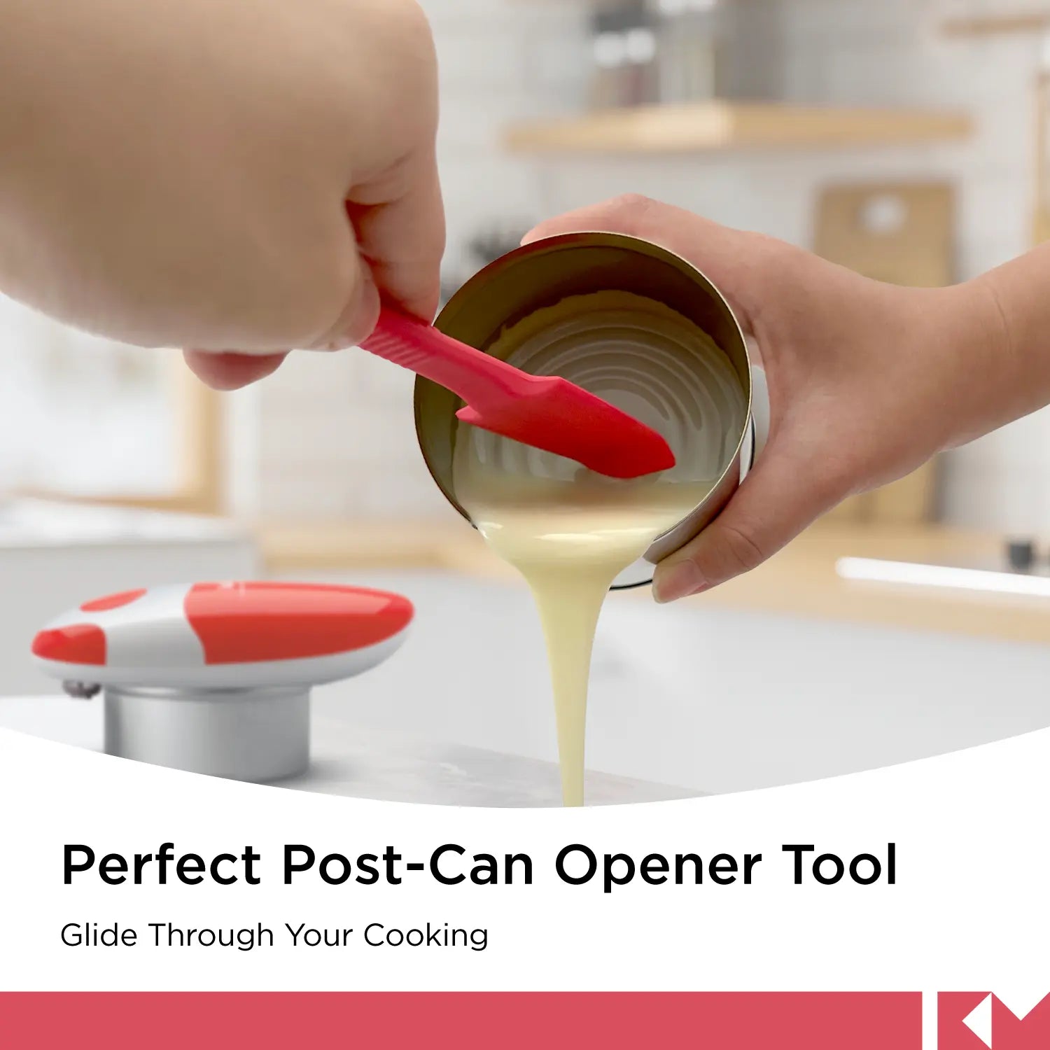 Silicone Jar & Can Spatulas, SP0420-R, Red, perfect post-can opener tool, glide through your cooking