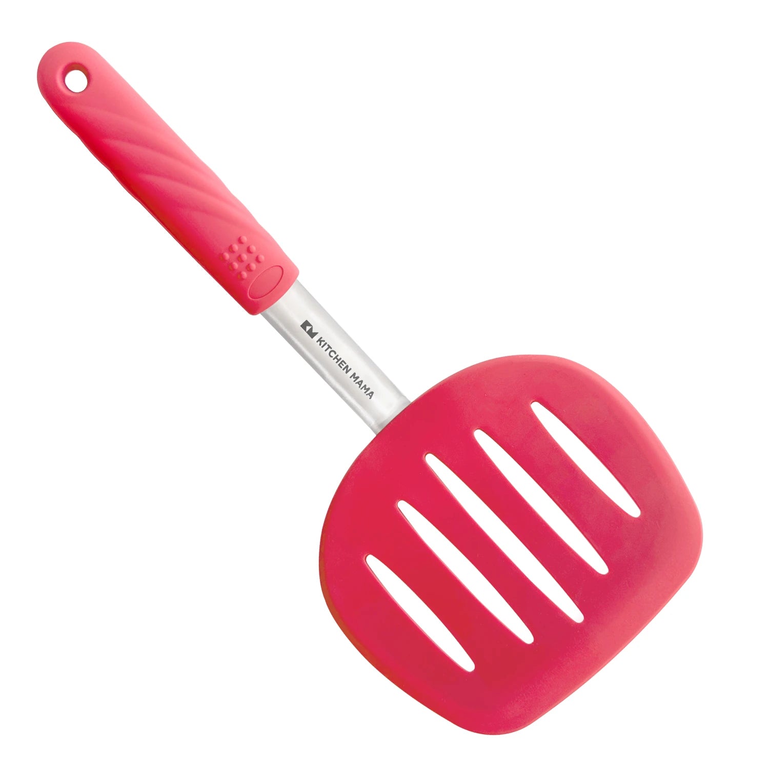 Kitchen Mama Platinum Silicone Pancake Turner- Heat-Resistant, Wide & Slotted Spatula