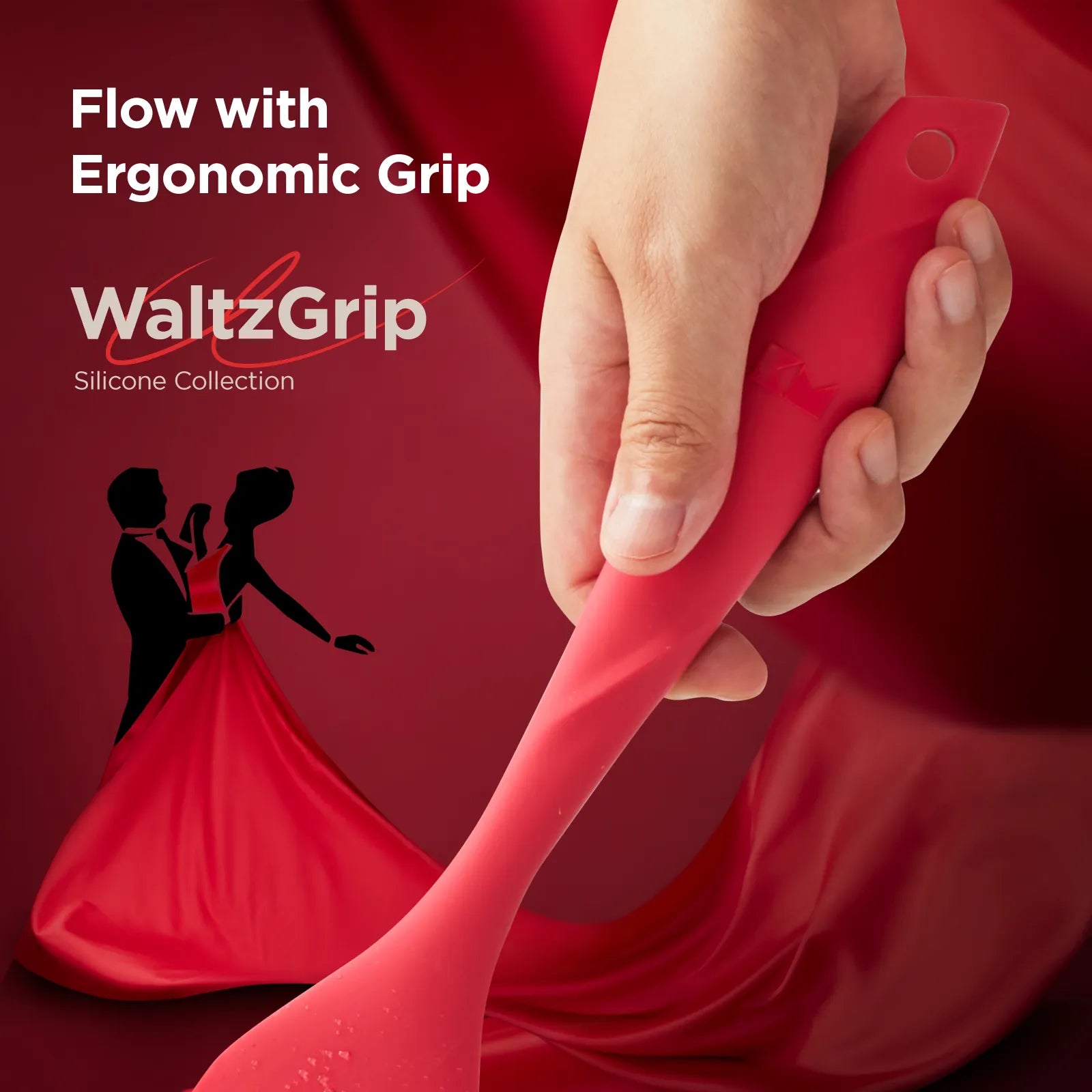 WaltzGrip Platinum Silicone Utensils Set