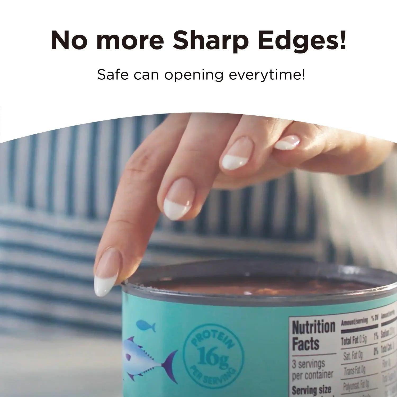 Smooth Edge Safe Cut Can Opener - No Sharp Edges or Cuts