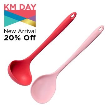 DuoEssentials Ladle and Cooking Spoon Set Red