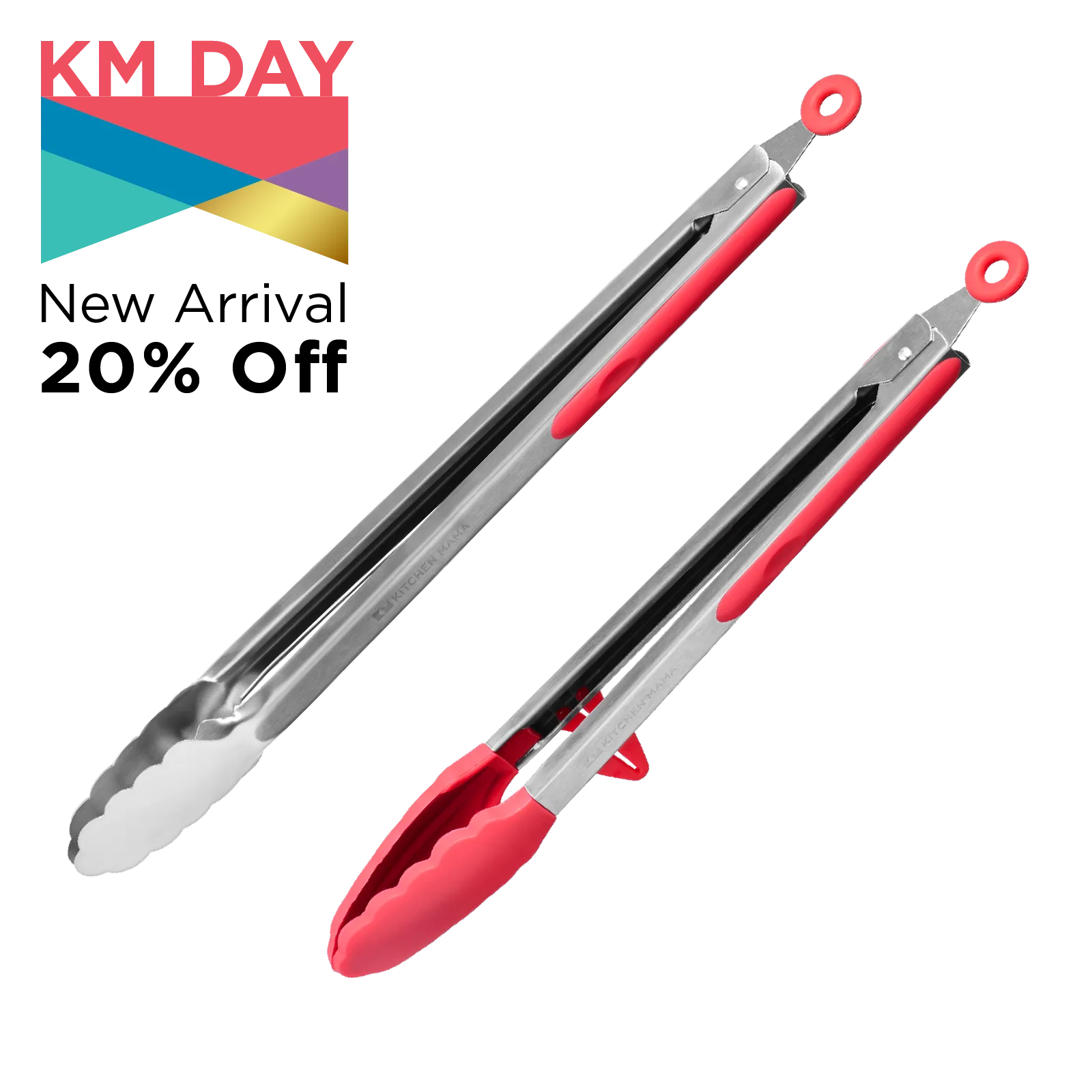 DuoEssentials Cooking tongs Set Red