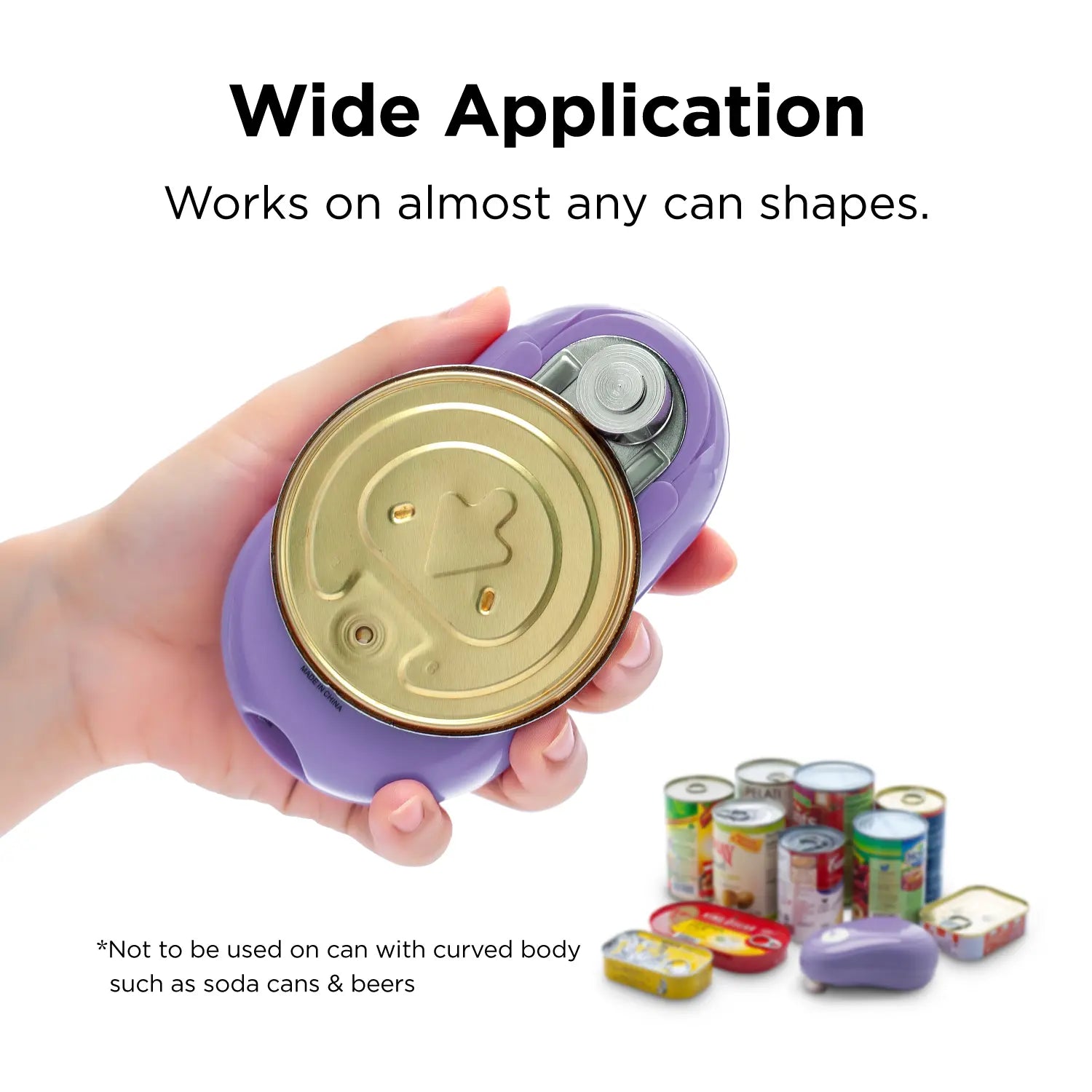 Kitchen Mama One-Touch Electric Can Opener, Purple, CO2100-P, can openers battery, one touch can opener, safety can opener electric, can openers for seniors, gadgets for people with arthritis, arthritis hand helpers, arthritis friendly tools,