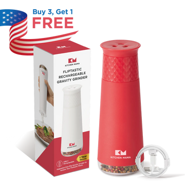 Kitchen Mama FlipTastic Rechargeable Gravity Grinder Red