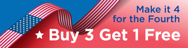 Kitchen Mama mobile banner featuring Fourth of July Buy 3 Get 1 Free promotion