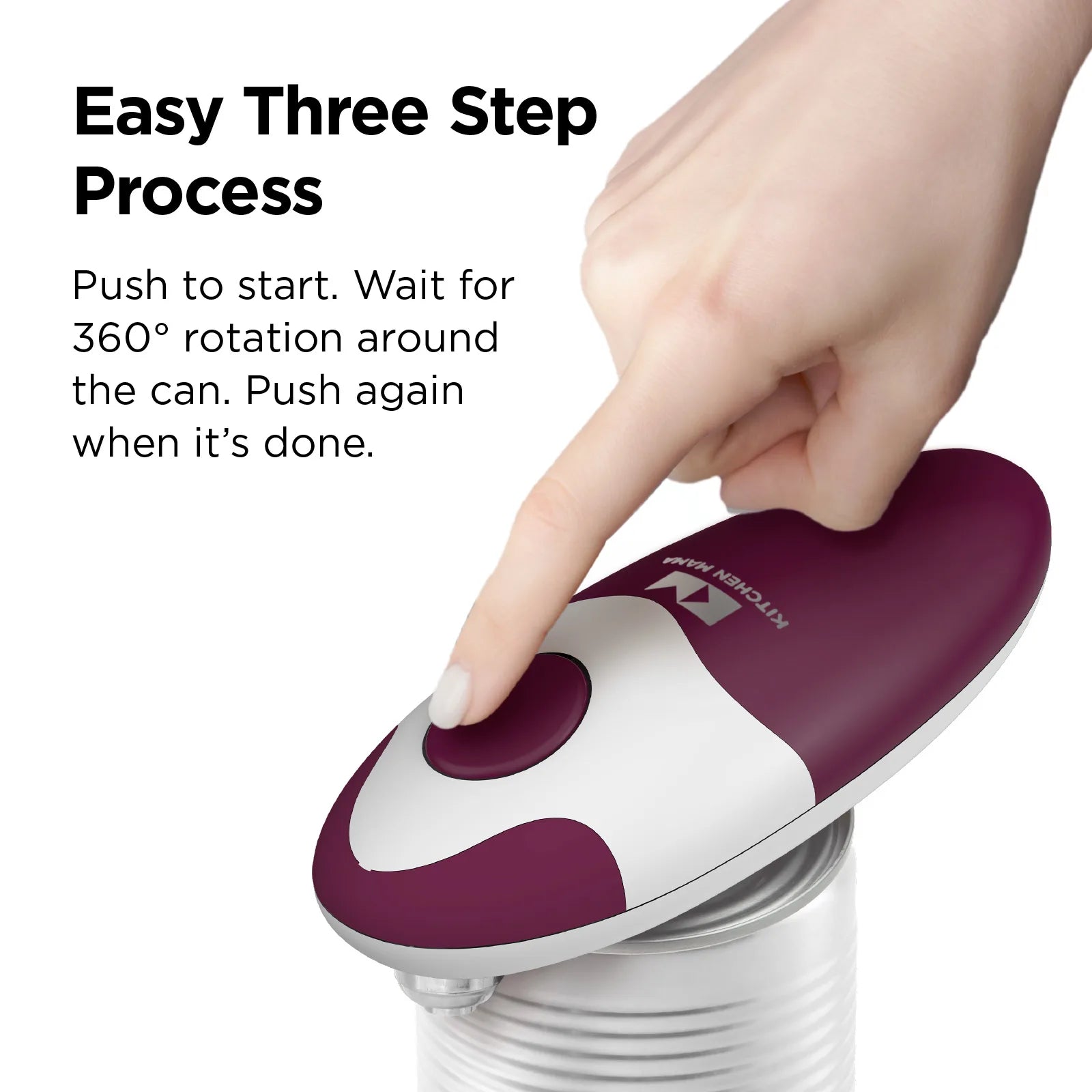 Kitchen Mama Auto 2.0 Electric Can Opener - Battery operated, Smooth Edge, Open almost any can, Burgundy Mist Kitchen Mama Auto 2.0 Electric Can Opener - Battery operated, Smooth Edge, Open almost any can, Burgundy Mist