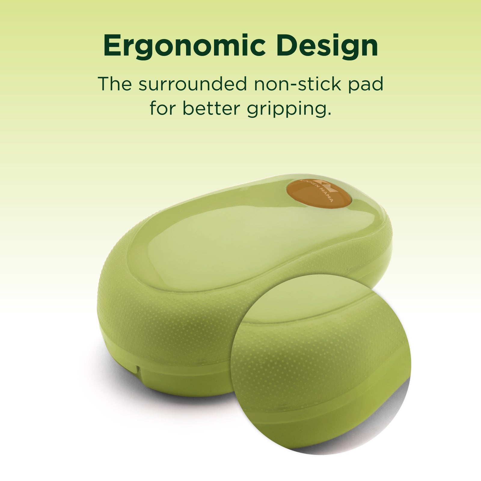 One-Touch Electric Can Opener Avocado - Auto Shut-Off - Kitchen Mama, ergonomic design