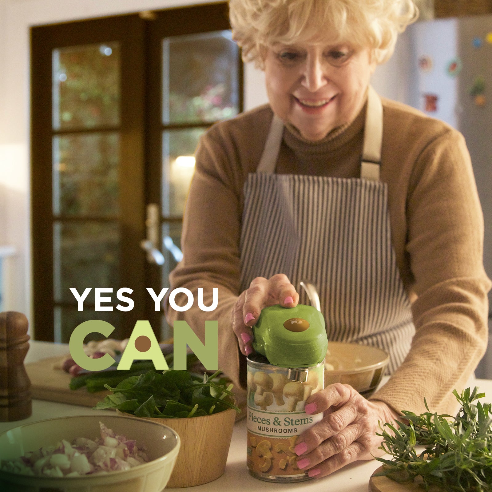 One-Touch Electric Can Opener Avocado - Auto Shut-Off - Kitchen Mama