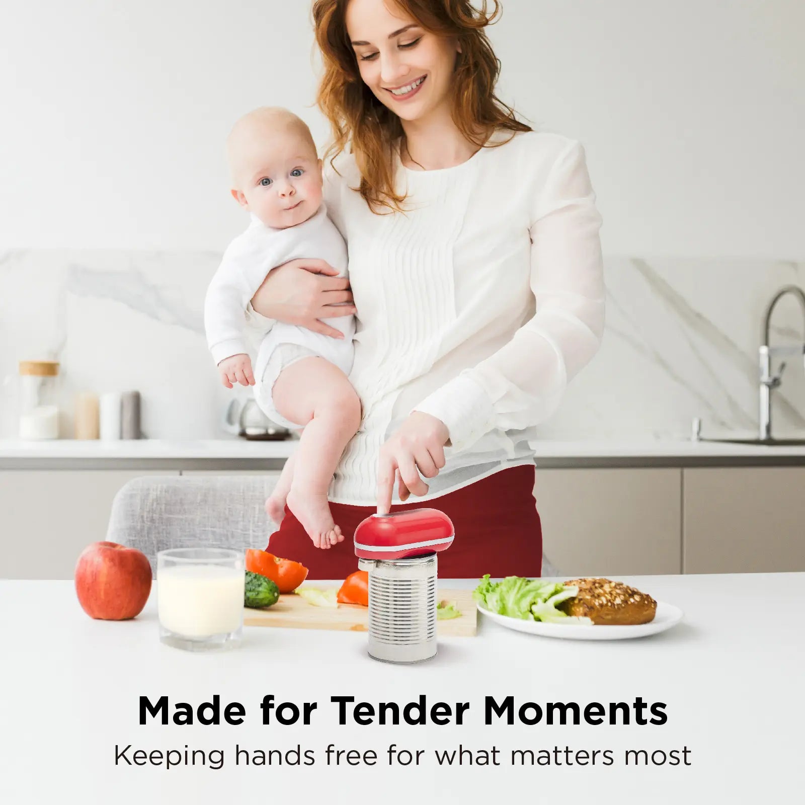 Kitchen Mama Mini Plus Rechargeable Electric Can Opener: Compact, Type-C Charging, Hands-Free, Auto Shut-Off, Smooth Edge, Food-Safe – Ideal for Home, Travel, and Seniors with Arthritis 