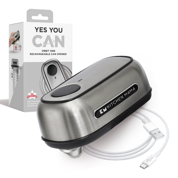 Orbit One Rechargeable Professional-Strength Can Opener Stainless Steel - Kitchen Mama