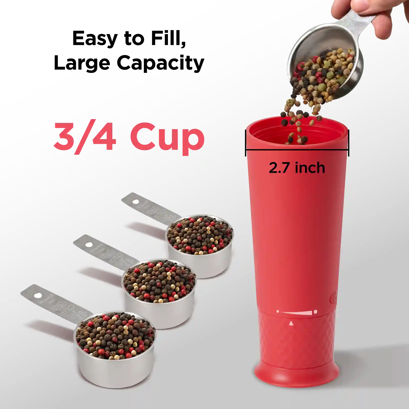 Fliptastic Rechargeable Gravity Grinder Easy to Fill