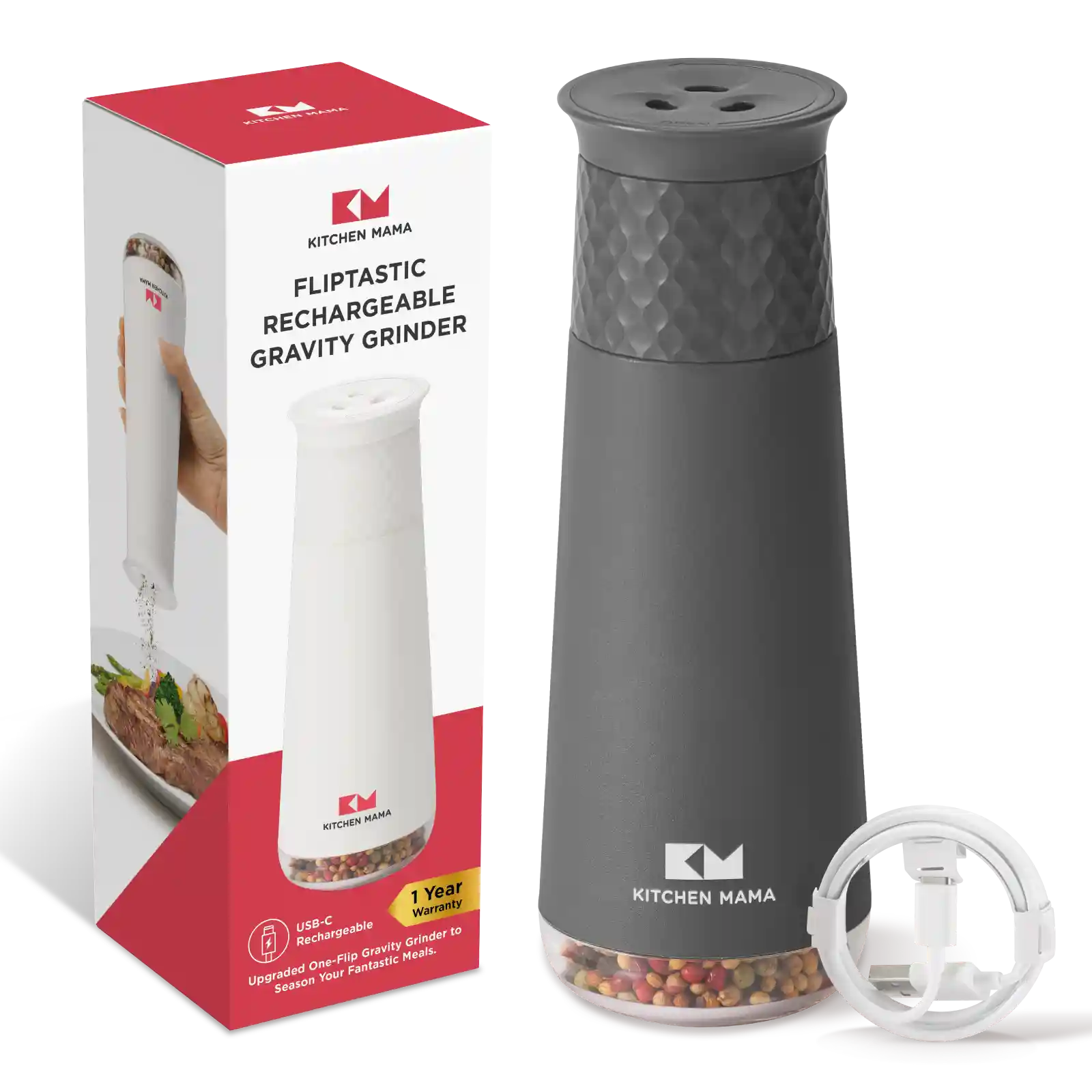 Fliptastic Rechargeable Gravity Grinder Gray