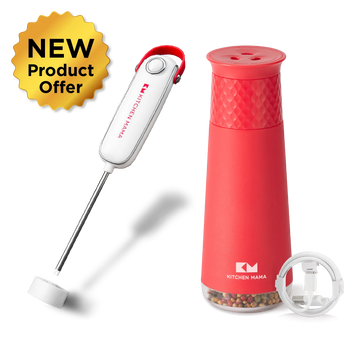 Silkwhisk Electric Milk Frother & FlipTastic Rechargeable Gravity Grinder