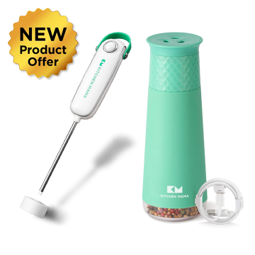 Silkwhisk Electric Milk Frother & FlipTastic Rechargeable Gravity Grinder