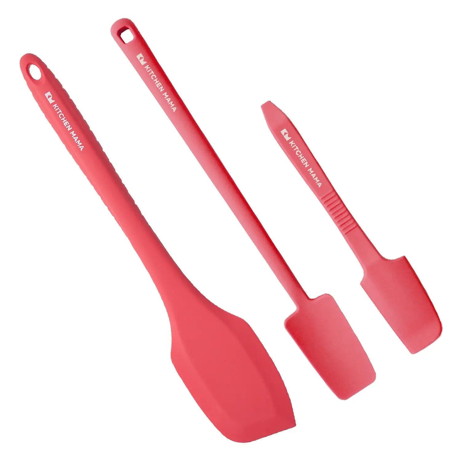 Kitchen Mama Mother's Day Special Spatulas Set, 24SPMOM-R, Red