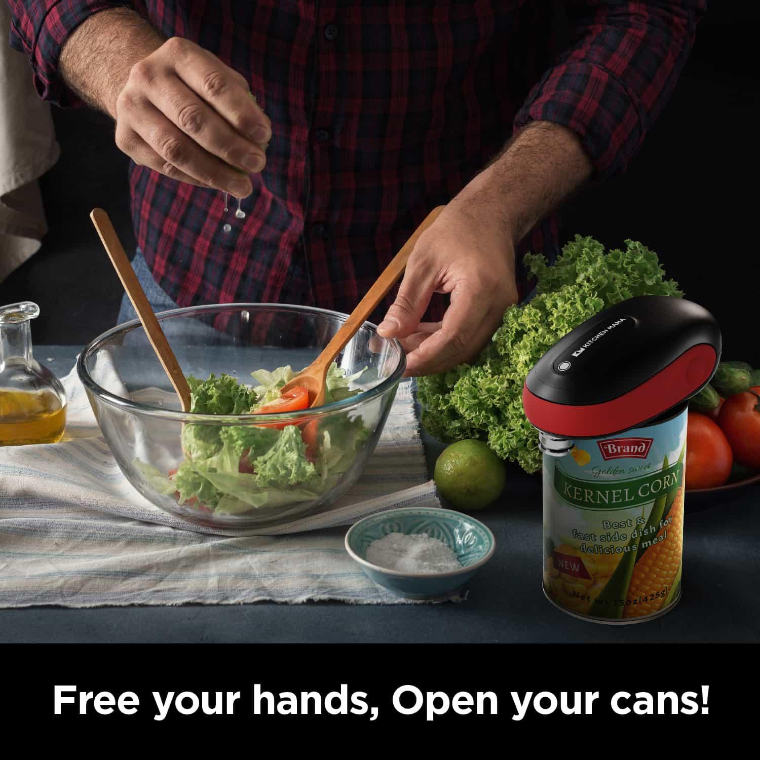  Electric Can Openers For Kitchen For Seniors With Arthritis-  Rechargeable Automatic Can Opener For Any Size Cans - Smooth Edge, Food  Safe, Hands Free, Portable Small Size One Touch Side Cut