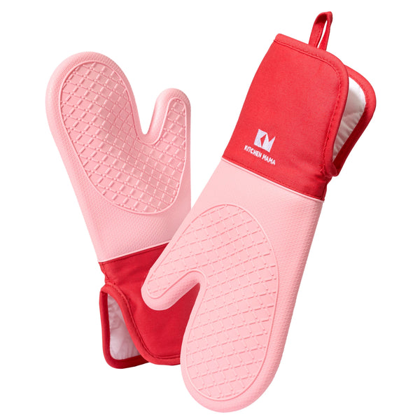 Red Silicone Oven Mitts