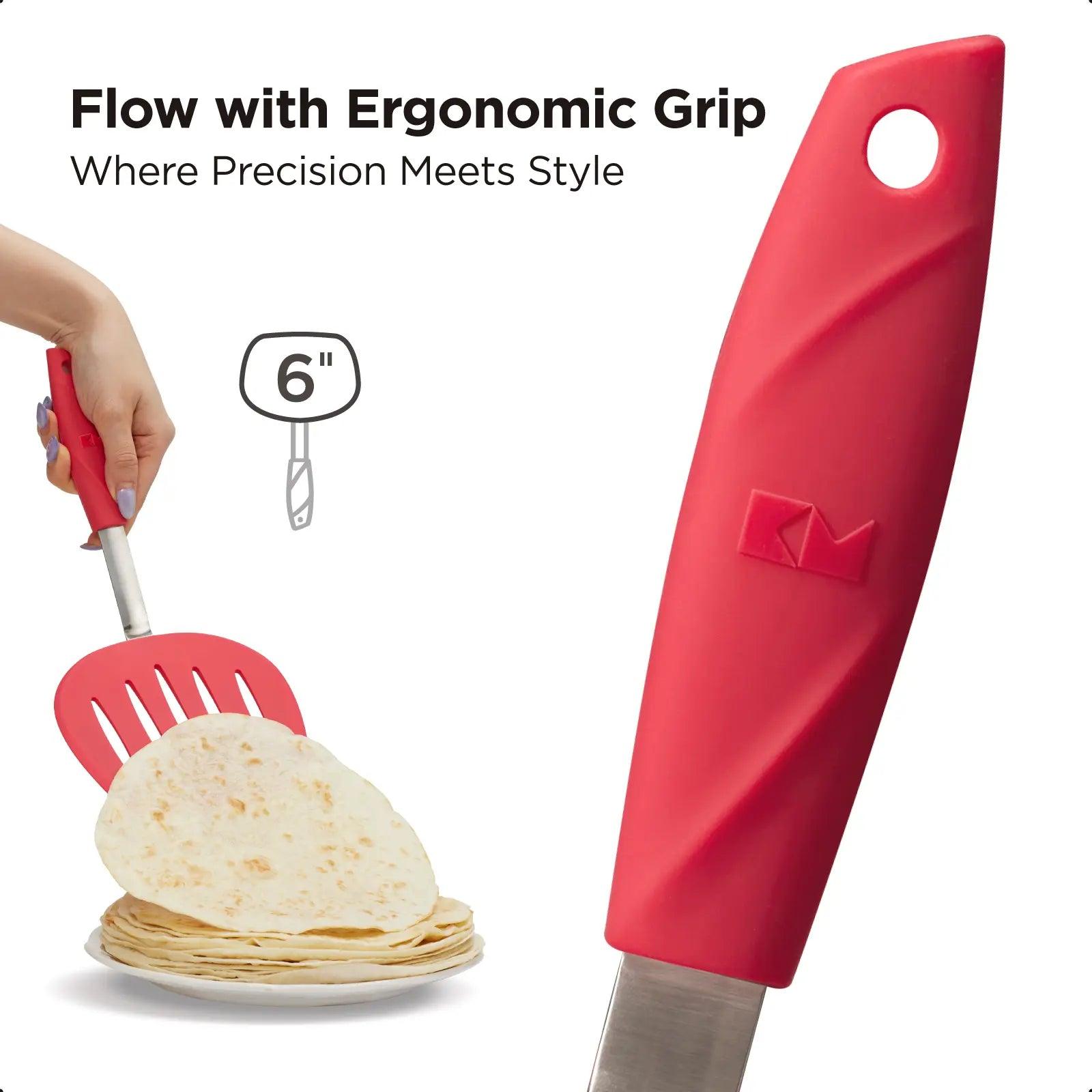 WALTZGRIP Platinum Silicone Pancake Turner - Kitchen Mama