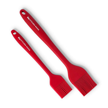 Pincel de silicona para repostería Kitchen Mama (juego de 2), rojo, SP0120-R