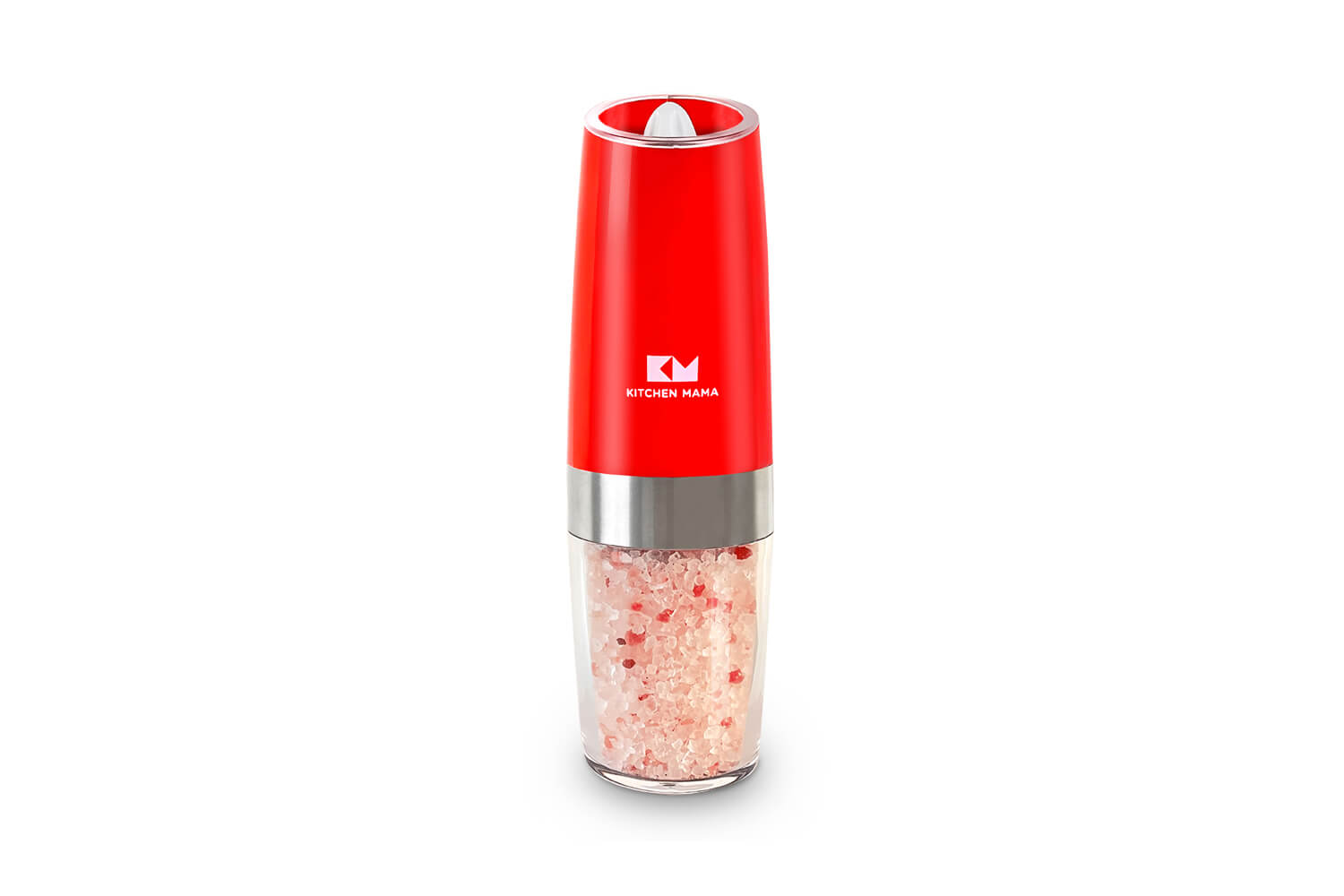 Elektrische Salz-/Pfeffermühle mit One-Flip-Schwerkraftauslösung, rot