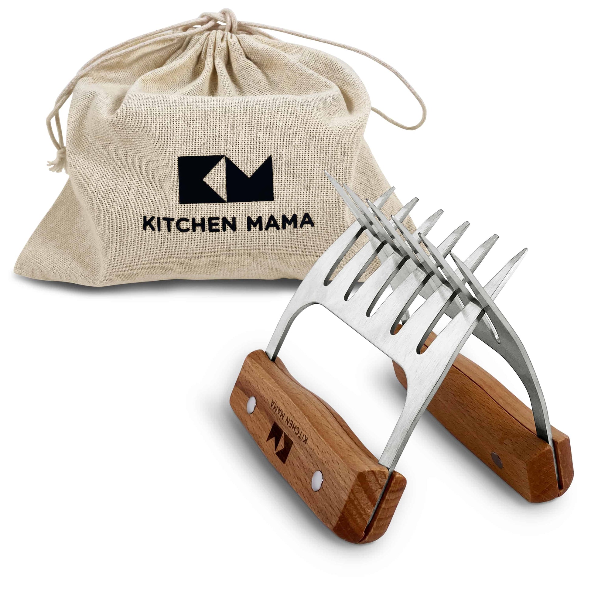 Kitchen Mama Meat Shredder Claws (A Set of 2) + Pouch Bag