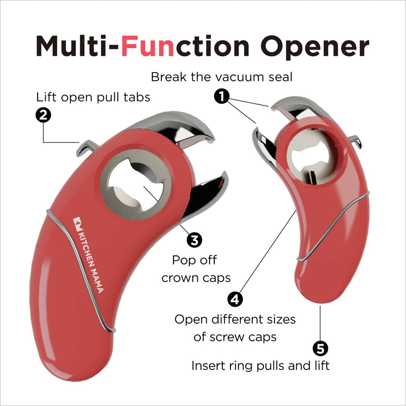Epic One Multifunction Opener - Picking One Opens Up A Variety, MO5600-R, Red
